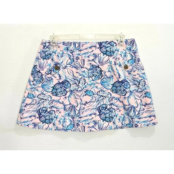Lilly Pulitzer Women's Madison Blue & Pink Floral Skort Size S 079 - Picture 14 of 16